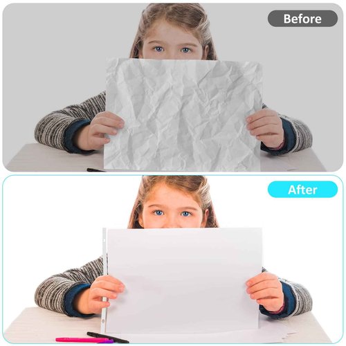 Glenmal 400 Pack Sheet Protectors 11 x 17 Inch 3 Hole Clear Heavy Duty Page Protectors for 3 Ring Binder, Plastic Sleeves for Binders