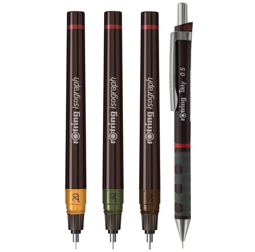 ROtring Isograph Technical Drawing Pen Set 3-Pen College Set (0.2–0.5-mm)