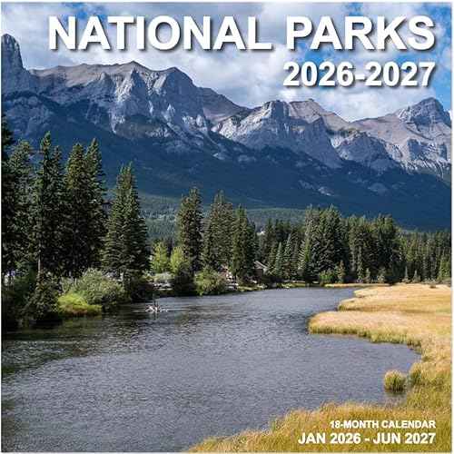2026 Calendar for Wall, National Parks Calendar 2026 from January 2026 - June 2027, 12" x 24" Opened 18 Months Calendar, Full Page Months Thick & Sturdy Paper for Gift Perfect Organizing & Planning
