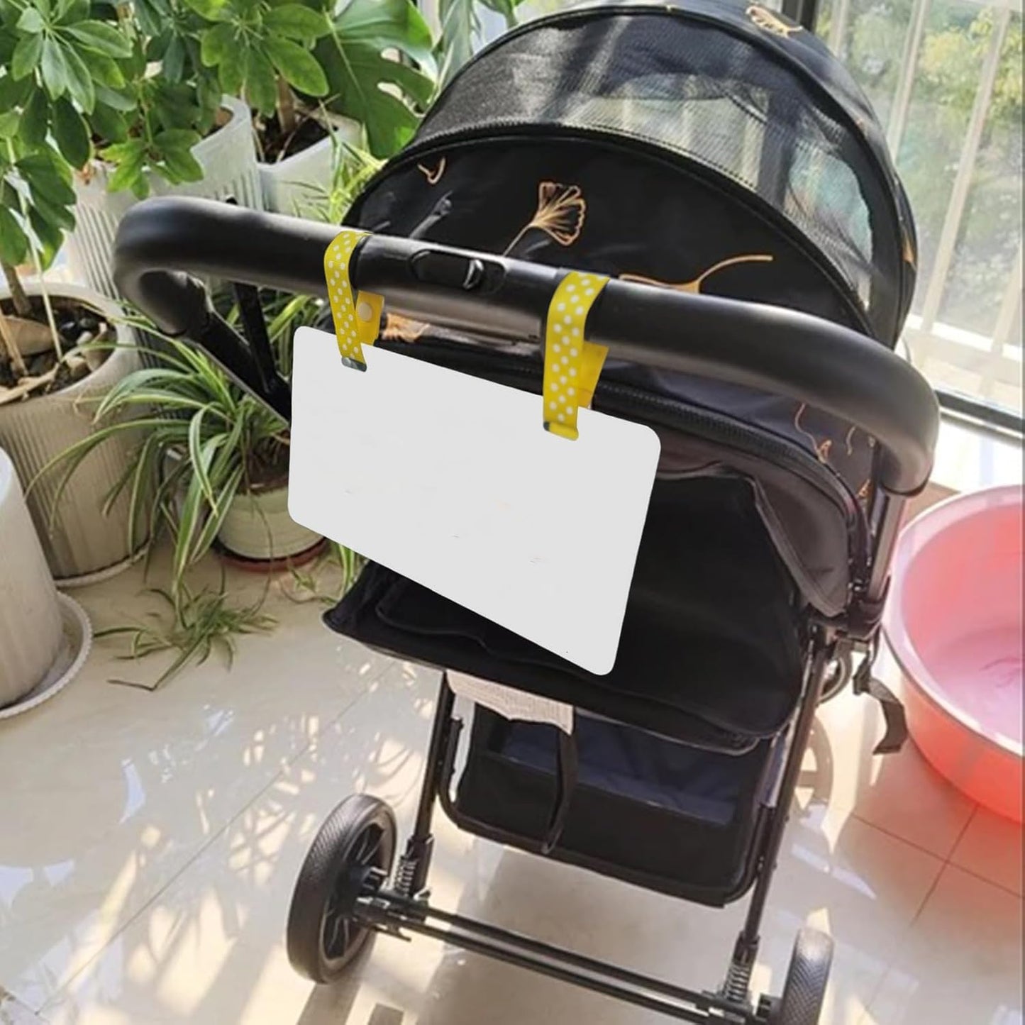 Skiennix Personalized Family Name Stroller Sign - Custom Acrylic Amusement Park Tag | 6x12 Inch