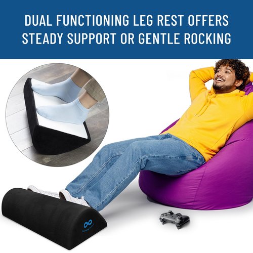 Everlasting Comfort Lumbar Support Pillow & Foot Rest Bundle for Office, Home, and Gaming - Ergonomic - Enhance Posture & Relieve Back Pain