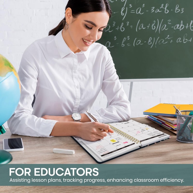 Academic Planner 2026-2027, Weekly and Monthly Calendar Book, July 2026 – June 2027, Hardcover Planner with Tabs, Perfect for Teachers, Students, Women & Men, A5 (6.4" x 8.5") - Evening Petals