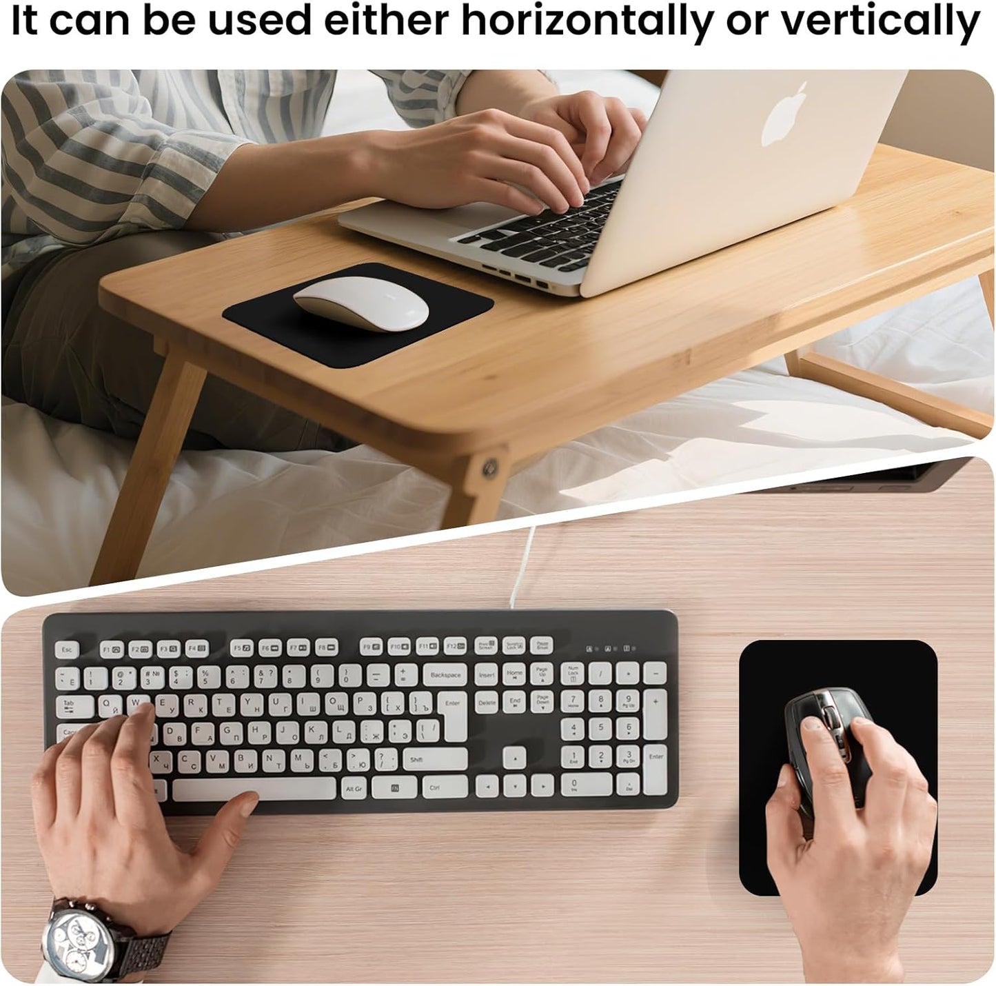 Small Mouse Pad by [Brand Name] - 6 x 8 Inch Flexible Design for Travel & Office Use | Black