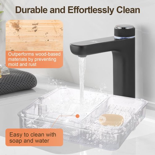 LOFTIFY Expandable Drawer Organizer-Adjustable Shallow Tray, 11" to 19" Width,1.97" Height, Clear Plastic Storage for Bedroom, Living Room, Kitchen/Bathroom/Office/Cosmetic/Tools/Cutlery/Stationery