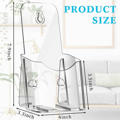 Youyole 30 Pieces Wide Acrylic Brochure Holders Plastic Flyer Display Stands Clear Literature Wall Mount Booklet Holder Brochure Rack Tabletop for Vendors Magazine Pamphlet Booklets Menu