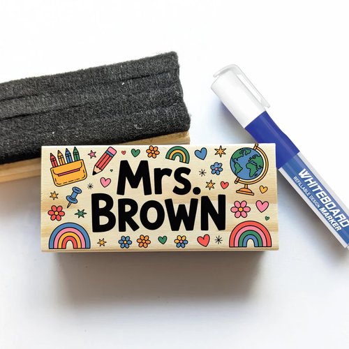 Luxury Custom Teacher Name Chalkboard Eraser with Pen Marker, Teacher Appreciation Gifts, Thank You Gift, Back to School Office Decor 14
