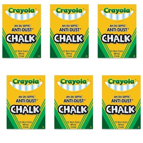 Nontoxic Anti-Dust Chalk (12 Sticks/Box) [Set of 6]