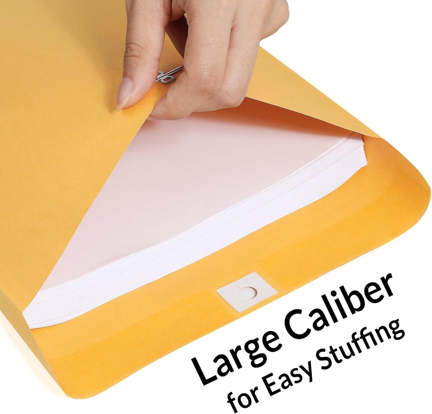 SUNEE Brown Kraft Envelopes - 10"x13" Clasp Closure, 28-lb Paper, 20 Count for Filing & Mailing Documents