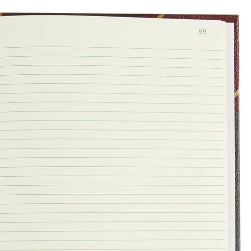 National Texhide Series Record Book, Black, 13.75" x 8.75", 500 Numbered Pages (57151)