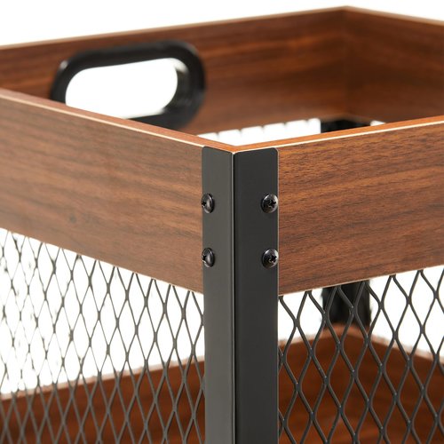 X-cosrack 2 Packs Vinyl Record Storage Crate, Wooden LP Album Shelf Cube Organizer Box