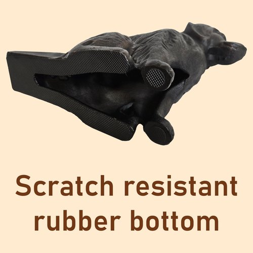 Lulu Decor, Cast Iron Dog with Tail Doorstop, Antique Black