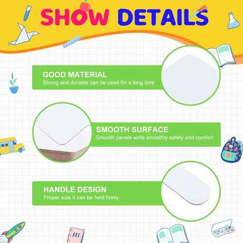 30 PCS 8 x 10 Inch Dry Erase Answer Paddle, Handheld Wooden White Board Double Sided Dry Erase Signs Auction Paddles for Students Classroom Office Meeting Voting Answers Bidding Shower Games Party