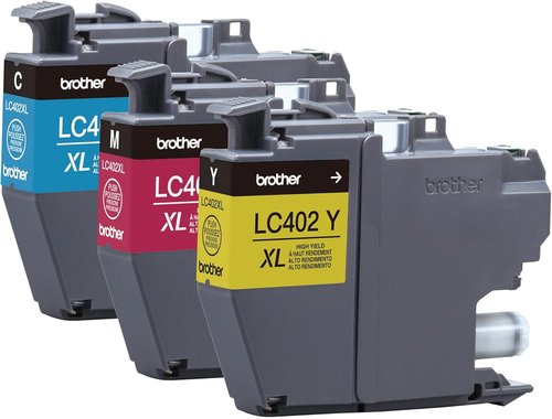Brother Genuine LC402XL Ink Cartridges - High Yield Cyan, Magenta & Yellow | 3-Pack