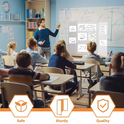 12 Pieces Tri Fold Poster Boards Bulk, Lightweight Science Display Boards, Trifold Presentation Display Board for Science Fair Project(36 x 48 Inch,White)