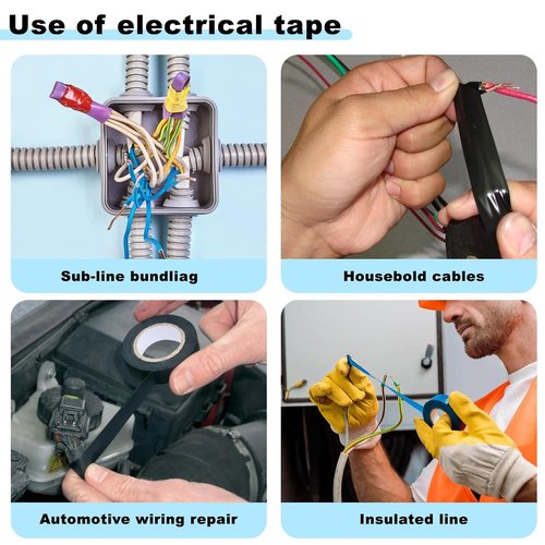 Romeda 9 Pack Colored Electrical Tape - Water, Sun & Oil Resistant for Home & Industrial Use