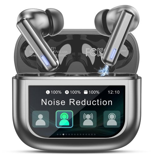 Wireless Earbuds Bluetooth Headphones, Ear Buds with Touch Screen, ANC ENC Noise Cancelling Transparency Mode, 40H Stereo Deep Bass, IPX7 Waterproof, Clear Calls, 5 EQ for iOS Android (Darkgray)
