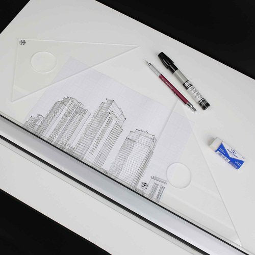ALVIN Clear Professional Acrylic Drafting Triangle Ruler 30/60 Degrees 24" Model 130C-24 Multipurpose Tool for Drafting, Design, and Architecture, Great for Machining and Woodworking - 24 inches