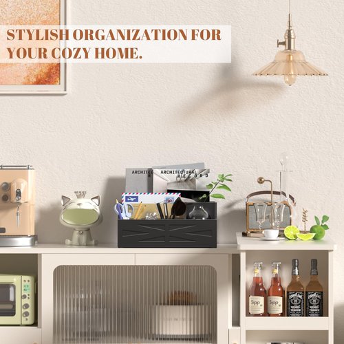 Large Mail Organizer Countertop,Farmhouse Desk and Kitchen Countertop Storage, Letter Sorter, Desk Mail and Bill Organizer, Desktop File and Paper Holder