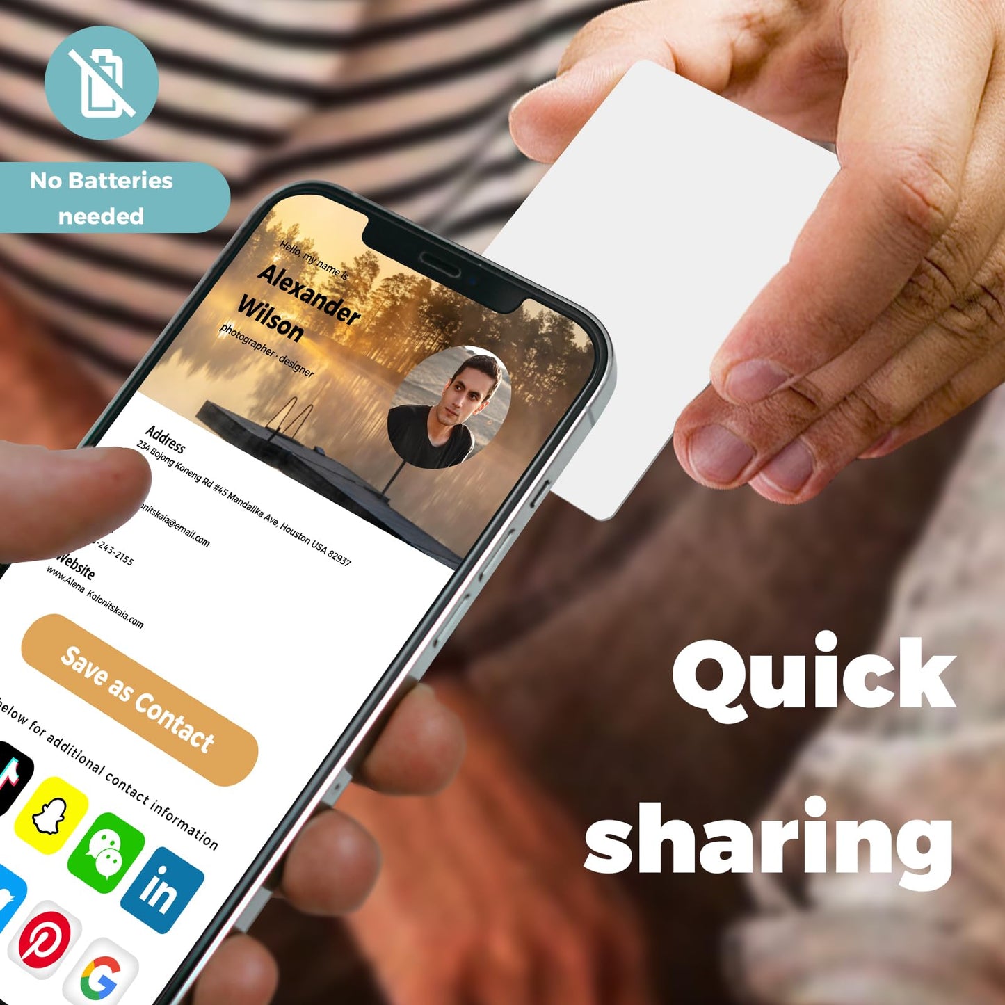 20Pcs NFC Cards NFC Tags NFC Business Card NFC 215 Cards NFC Ntag215 Cards Blank NFC Cards 504 Bytes Programmable NFC Tags iPhone Compatible with NFC Enabled Mobile Phones & Devices