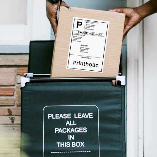 Printholic 12 Rolls Die Cut Large Shipping Labels, 4.07' x 6.4', 180 Labels/Roll, Compatible with Brother QL Label Printers (QL-1050, QL-1060N, QL-1100), Replacement for Brother DK-1247