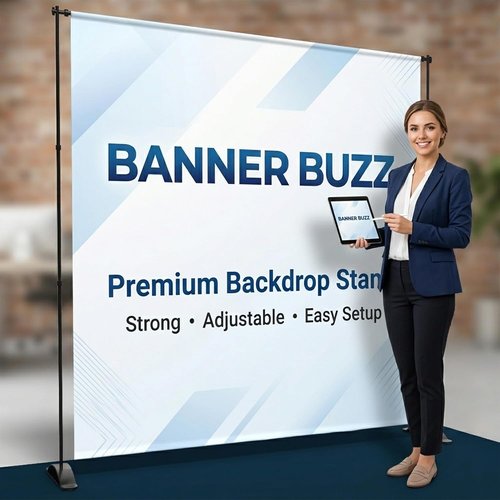 BannerBuzz Custom Step and Repeat Banner - Personalized Logo Backdrop for Events | 8x8 ft Red Carpet & Photo Booth