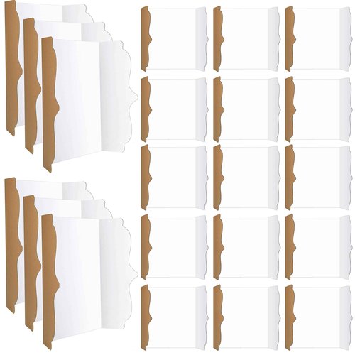 Geyee 20 Pcs Trifold Poster Board Bulk 36 x 48 Inch Foldable Presentation Display Science Project Board for Back to School Bulletin Business Projects Exhibition Supplies