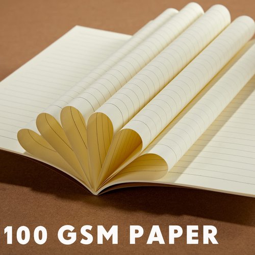 Mimorou 100 Pcs Kraft Notebook Journals 5.5 Inch x 8.3 Inch A5 Softcover Notebooks Bulk for Writing Sketch Office Notepad with 60 Pages 30 Sheets (Multicolor,Lined)(Brown,Lined)