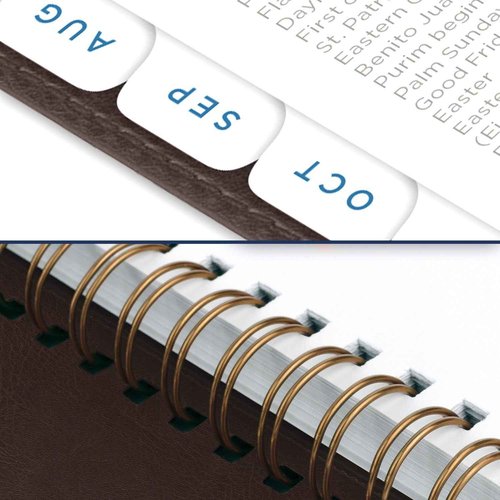AT-A-GLANCE Planner 2025-2026 Academic, Weekly & Monthly, 8-1/2" x 11", Large, Monthly Tabs, Flexible Cover, Signature Collection, Brown (YP905A09)