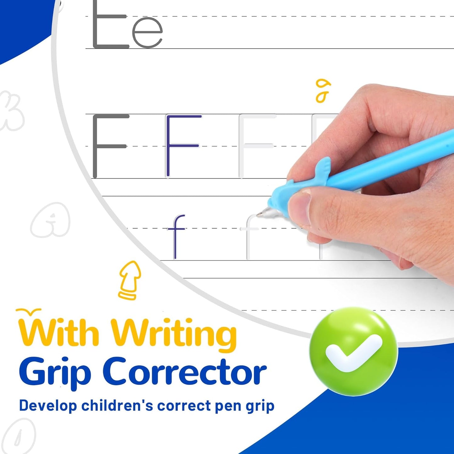 YPLUS Reusable Handwriting Practice Books for Kids 5-8 | Magic Writing Set - Ideal Montessori Learning Toy
