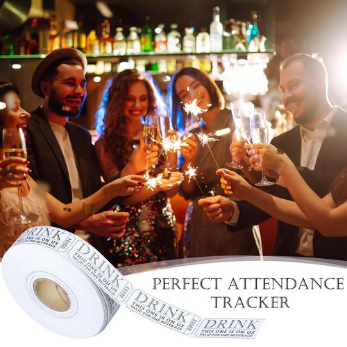 TaoBary 2 Rolls 1000 Pcs Free Drink Ticket Roll Raffle Party Tickets for Events Wedding and Parties(Simple)