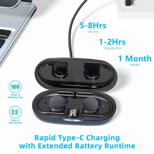 AI Translation Earbuds Real Time 164 Languages Translator Earbud 3 in-1 Bluetooth 5.4 Audifonos Traductores Inglés Español Translating Device for Travel Business Leaning iOS & Android Compatible