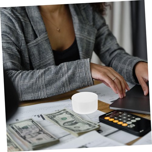 Angoily 4pcs Wet Hand Sponge Cash Counting Stationery Envelope Moistener Fingertip Moistener Financing Accessory Business Counting Tool Finger Wetting Tool Finger Wet Supply Plastic White