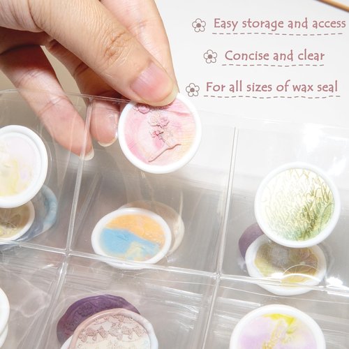 Nuvretk Wax Seal Storage Binder – Holds 200 Wax Seals, Stamps, Coins, or Cards with 10 PVC Pocket Sheets, 4-Ring Album for Crafts and Collectors
