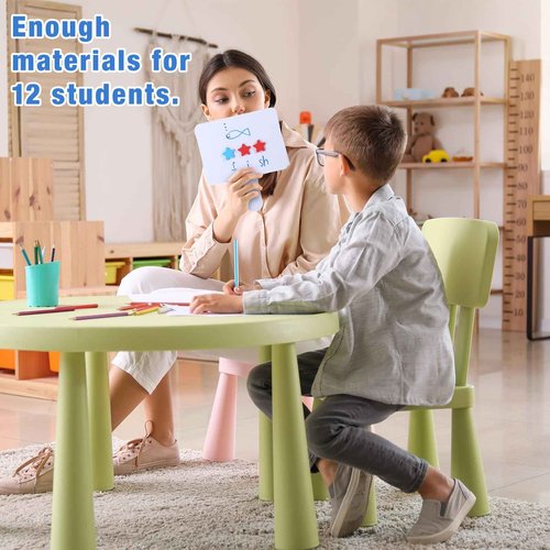 Seajan 12 Pcs Back to School Magnetic Dry Erase Board Magnetic Answer Board Science of Reading Manipulatives Preschool Classroom Phonemic Awareness Classroom Materials for Class School