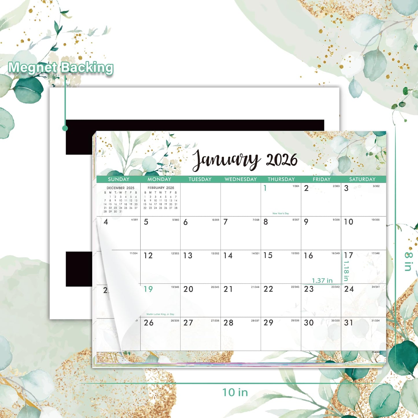 2026-2027 Magnetic Calendar - 2026-2027 Calendar, Magnetic Calendars for Fridge from Jul.2026 - Dec.2027, 8''x10'', Fridge Calendars for Refrigerator, Easy Organizing