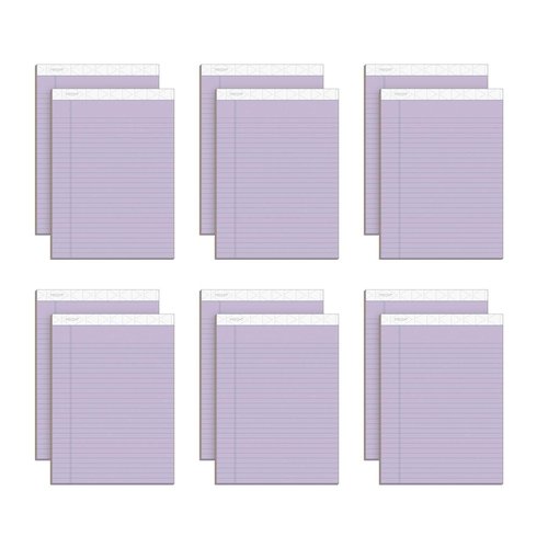 TOPS Prism Writing Pads, 8-1/2" x 11-3/4", Legal Rule, Orchid, Perforated, 50 Sheets, 12 Pack (63140)