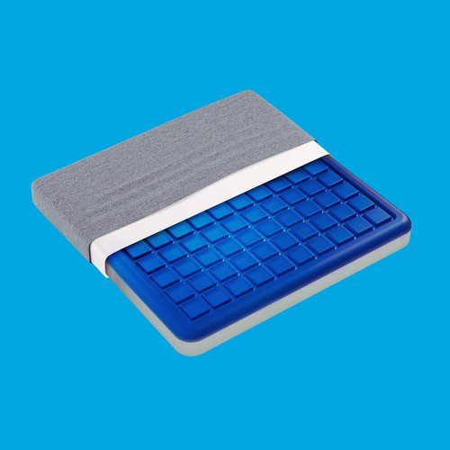 Technogel Cooling Seat Cushion – Gel Cushion for Office Chair, Car Seat, Airplane – Sciatica, Hip & Coccyx Pain Relief for Long Sitting – Ideal for Office Workers, Car Drivers, Gamers & Wheelchairs