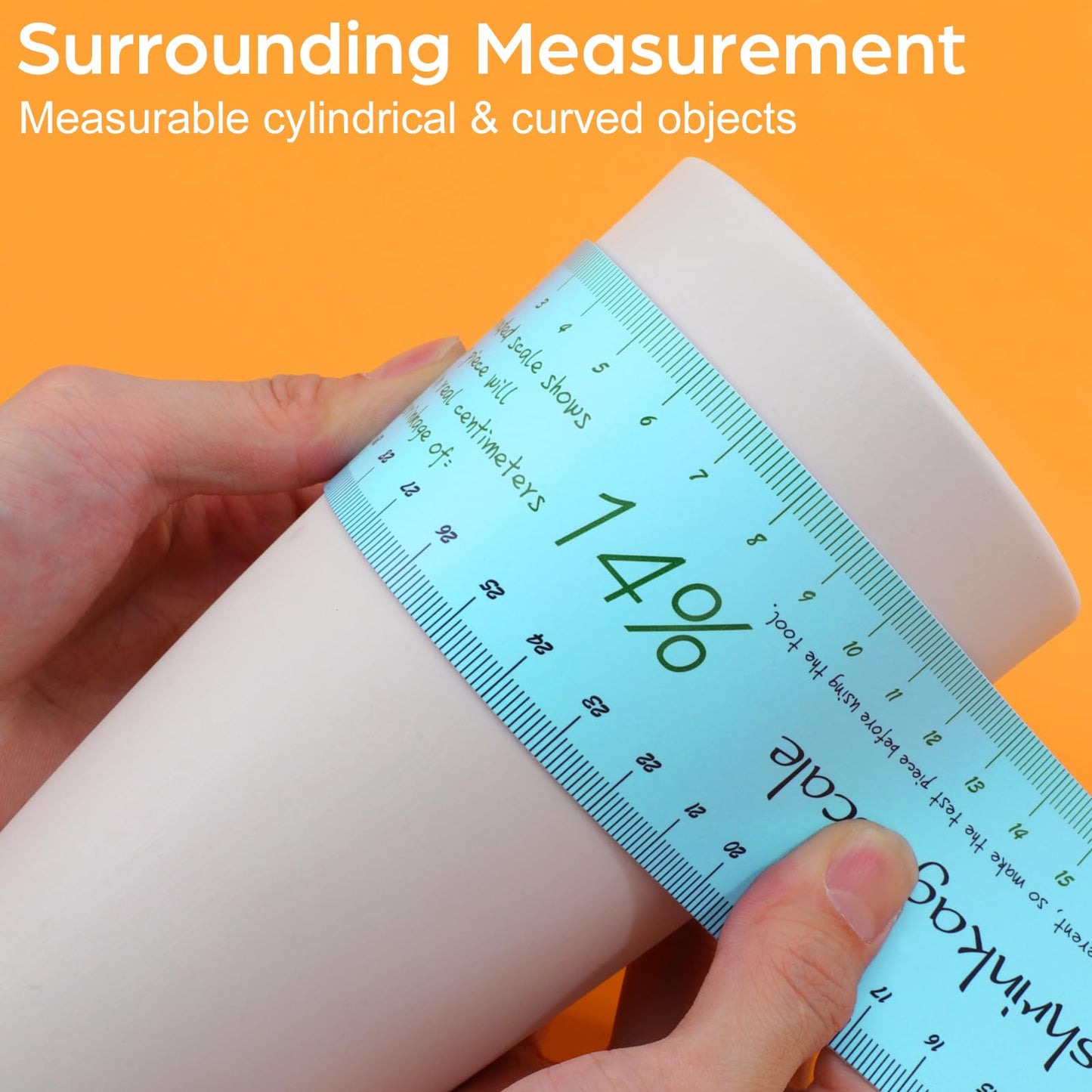 SHINEOFI Ceramic Shrinkage Scale Ruler for Clay 2 Pack Flexible Pottery Measuring Tool 14.17 in Scale Ruler for Sculpture Model Making and Ceramics