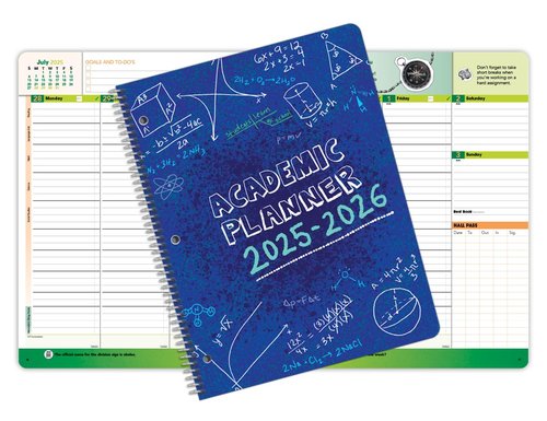 Dated Middle High School Student Planner 2025-2026 Academic School Year, Large (8.5" by 11") Matrix Style Datebook with Classic Middle/High Matrix Cover