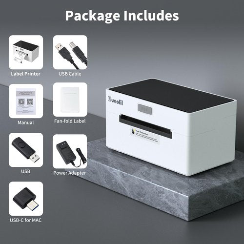 EueoLil 4×6 in Bluetooth Shipping Thermal Label Printer,Portable Label Makers for Small Business,Compatible with Android、iPhone、Windows＆Mac,Widely Used for Home＆Small Businesses and Office