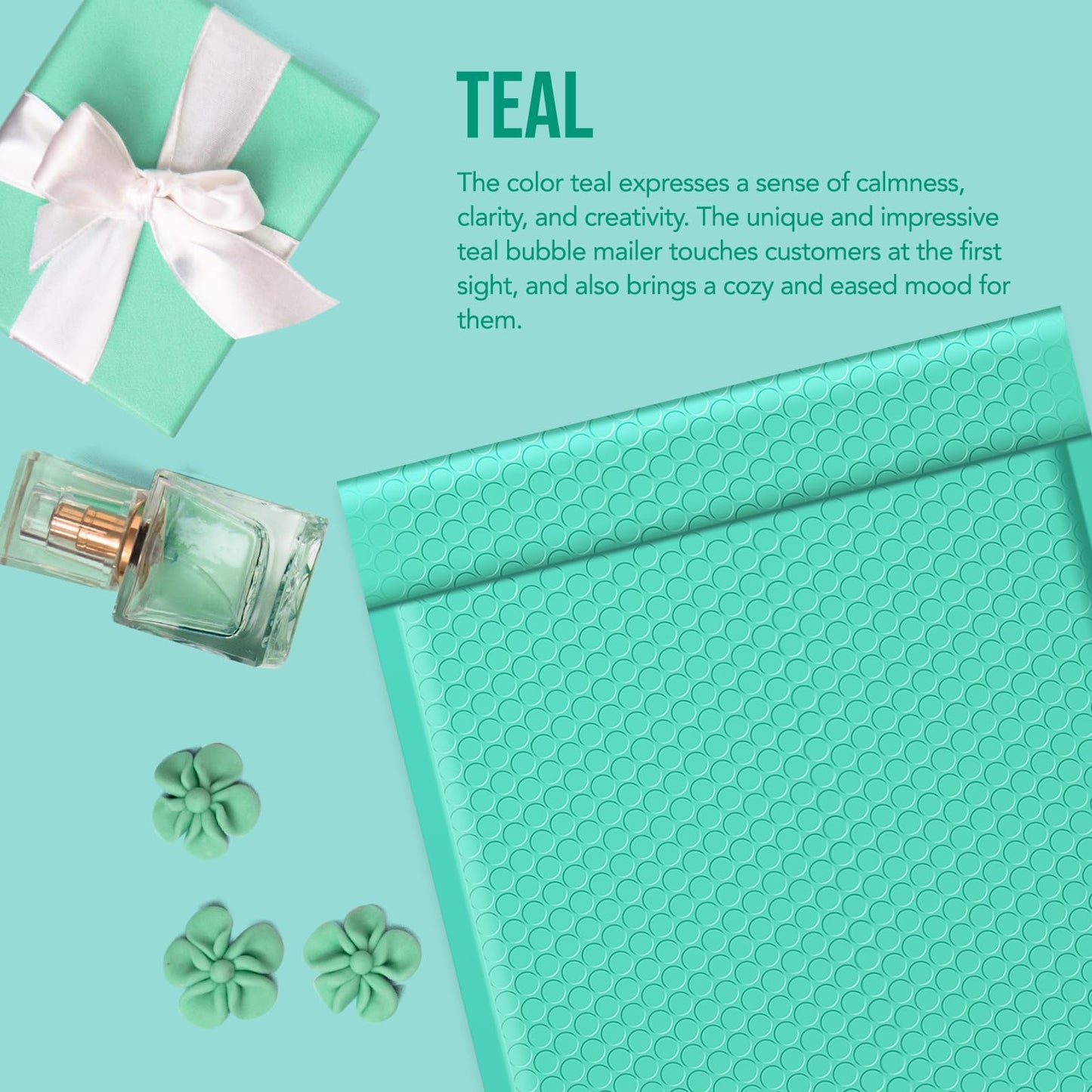 Fuxury Large Bubble Mailers 10.5x16" 40 Pack Thick Padded Envelopes Opaque Mailing Envelopes Bubble Padded Mailers Shipping Bags for Packaging #5 Teal