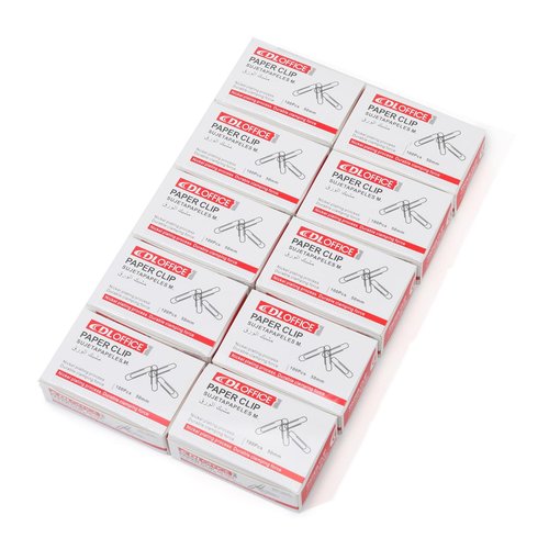 Jumbo Paper Clips，Qimailer Paper Clips - 1000 Pieces (10 Boxes of 100 Each) - Silver Standard Size 2.0IN - Office & School