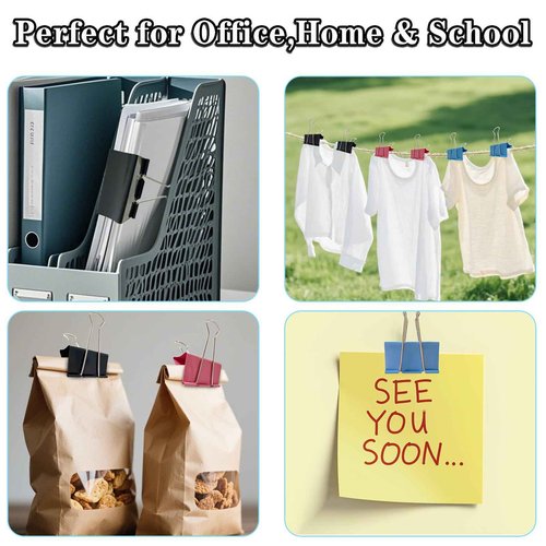 36PCS Jumbo Binder Clips 3 Inch, Black, Binder Clips Extra Large Heavy Duty for Office Supplies