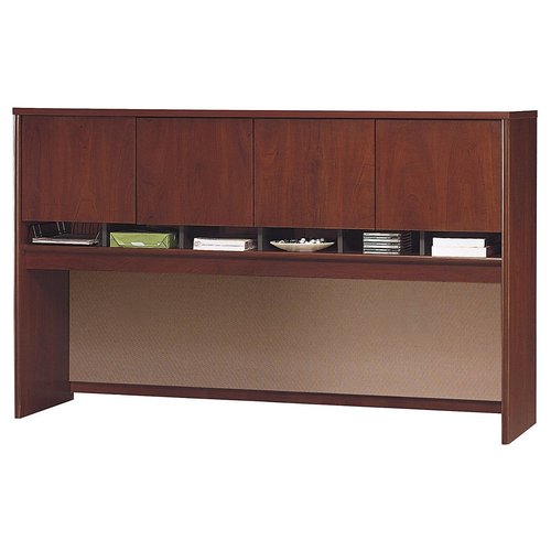 Bush Business Furniture Series C Hutch, 72W 4 Door, Hansen Cherry