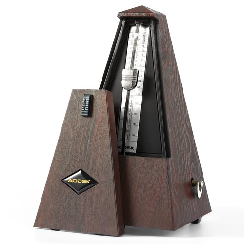 AODSK Mechanical Metronome Black Universal Metronome for Piano Guitar Violin Drums and Other Instruments Standard Loud Sound