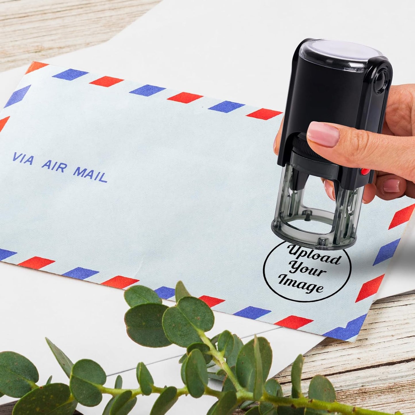 Skiennix Custom Logo Stamps - Personalized Self-Inking Business Logo Stamp | 4 Sizes, 5 Ink Colors