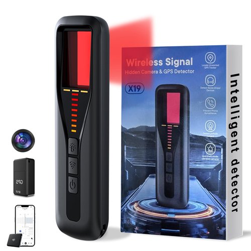 Hidden Camera Detector for Travel, 2025 Upgraded Spy Camera Detector, Hidden Device Finder, Wireless Signal Scanner for Office, 5 Levels Sensitivity 4 Modes, 25H Working Time for Car, Bathroom, Hotel