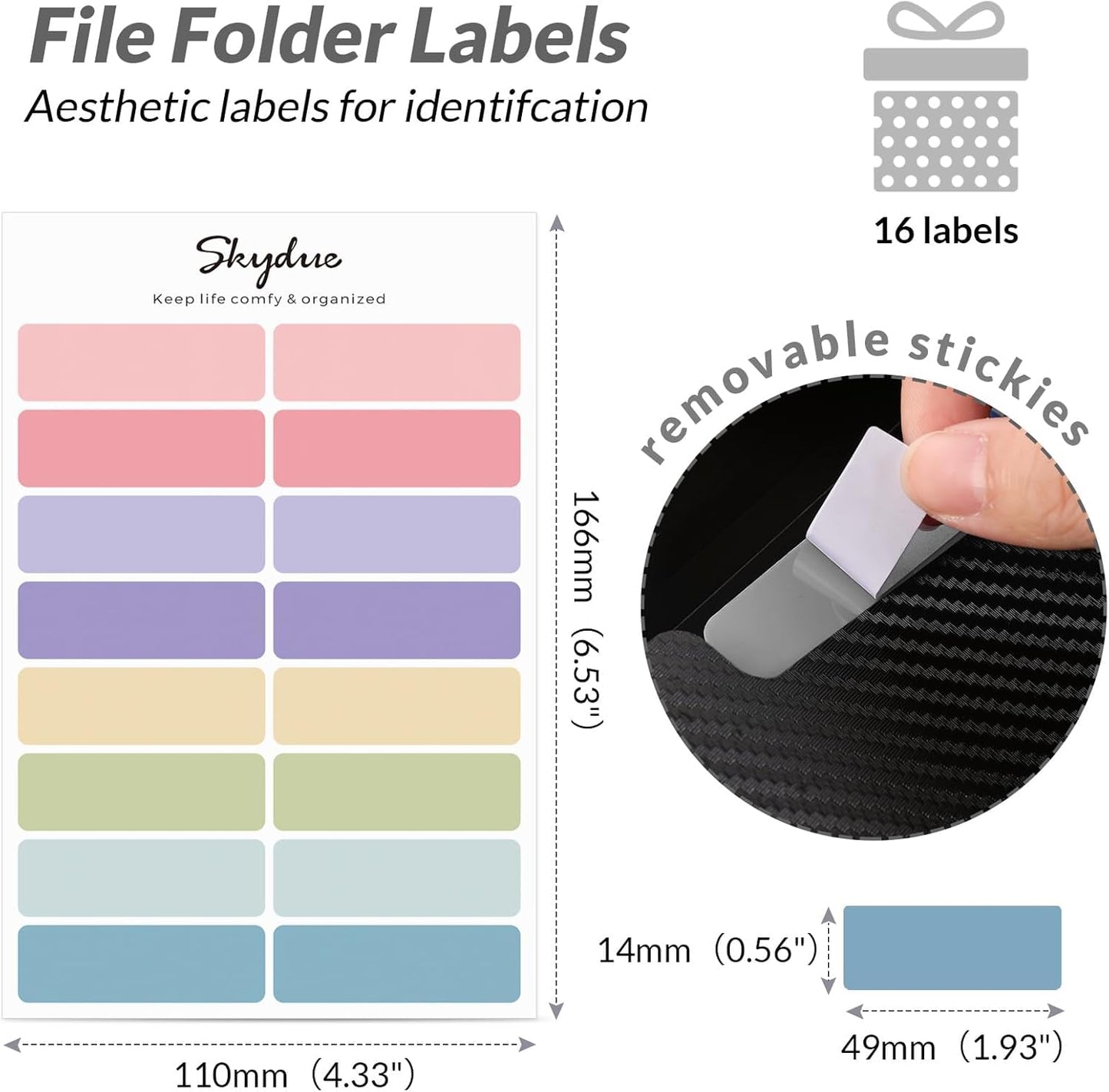 SKYDUE Expanding File Folder - 7 Pocket Accordion Organizer for Documents | Portable Black Filing Solution