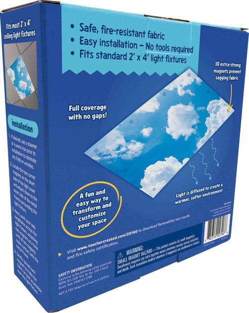 Teacher Created Resources Clouds Calming Covers Ceiling Light Filters (TCR20140)