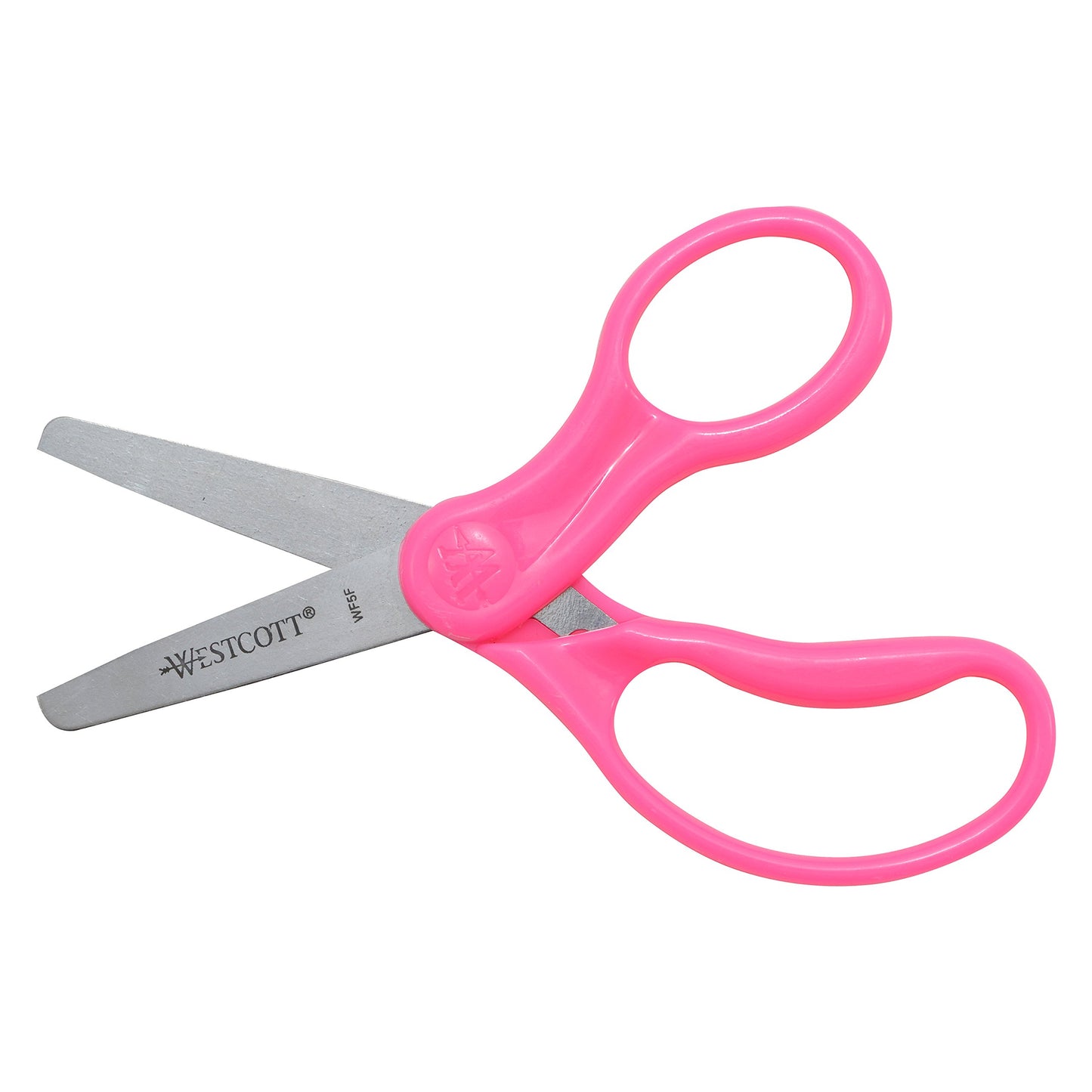 Westcott 15967 Right- and Left-Handed Scissors, Classic Kids' Scissors, Back to School, Classroom Supplies, Ages 4-8, 5-Inch Blunt Tip, Neon Pink